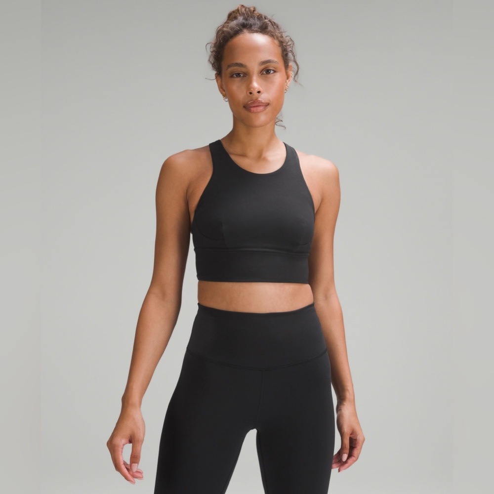 Lululemon Wunder Train Long Line Bra Black Size 2